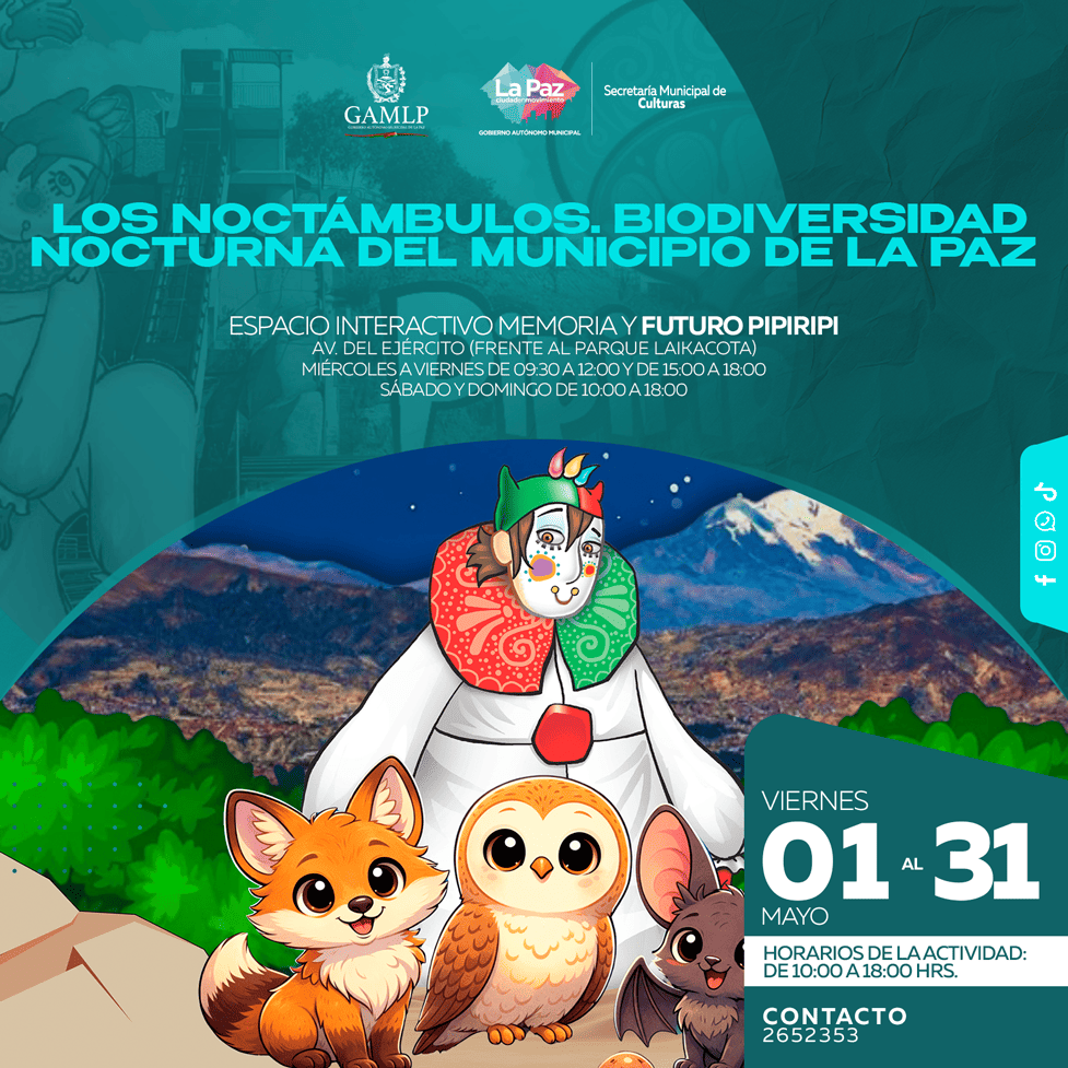 LOS NOCTÁMBULOS. BIODIVERSIDAD NOCTURNA DEL MUNICIPIO DE LA PAZ