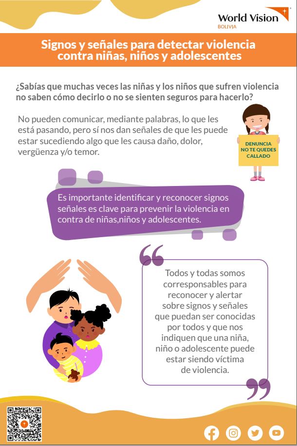 Signos y señales para detectar violencia contra niños, niñas y adolescentes