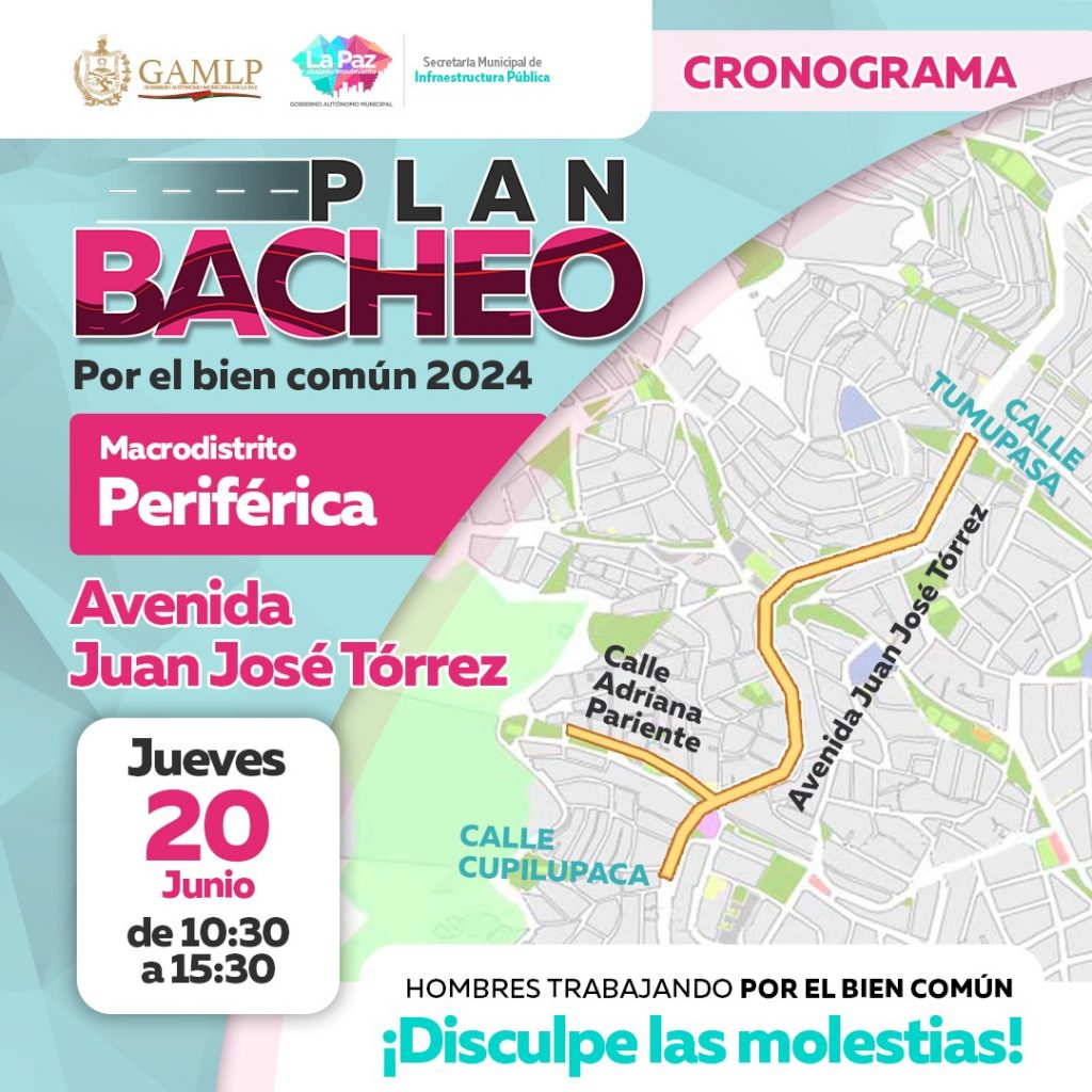 Plan Bacheo – Periférica jueves 20 de junio