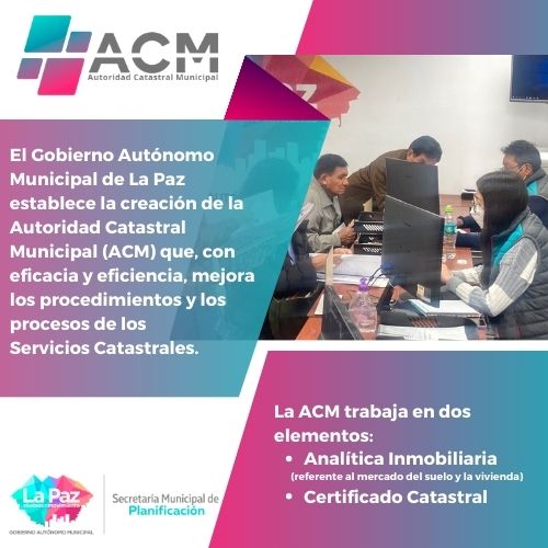 EL GOBIERNO AUTÓNOMO MUNICIPAL ESTABLECE LA CREACIÓN DE LA AUTORIDAD CATASTRAL MUNICIPAL